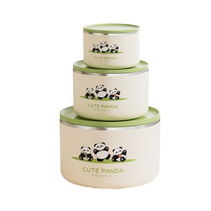 Cute Panda 304 Stainless Steel <b>Lunch</b> <b>Box</b> With Lid Sealed Food Storage Container For Kids And Adults Meal Prep - Product Image 5