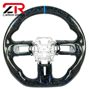 Accesorios Interiores para Automóviles Ford, Volante Deportivo Personalizado de Fibra de Carbono Forjada para <span class=keywords><strong>Mustang</strong></span> 2015-2023 - Product Image 1
