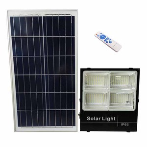 Projecteur solaire LED 100W IP67, étanche, en plastique, pour extérieur, éclairage de jardin, lumière du jour 5000K, montage en surface, angle de faisceau 120° - Product Image 2