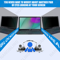 Écran de confidentialité pour ordinateur portable 14 pouces compatible avec HP/Dell/Acer/Samsung/Asus/Lenovo protecteur de filtre de lumière bleue mat PET amovible