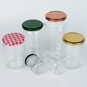 Hete Verkoop 2Oz 6Oz 10Oz Ronde Vorm Honing Verpakking Ronde Glazen Pot Met Etiket