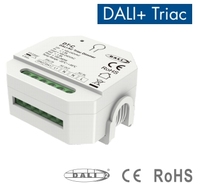 Regulador de Intensidad DALI AC Triac de 1 Canal, 150-360W, 100-240V CA, con Montaje en Riel DIN, 0-100% de Atenuación, DALI-2 DT-C de Alta Potencia, 5 Años de Garantía