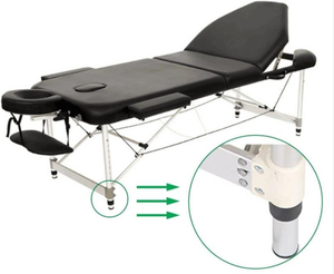 Beauty Spa Lash Salon Mesa Camilla plegable Camillas portátiles 3 secciones Mesa de masaje de aluminio - Product Image 5