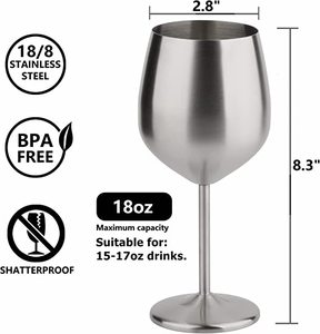 <span class=keywords><strong>Copa</strong></span> de Vino Tinto de Lujo de Acero Inoxidable Plateado con Logotipo Personalizado para <span class=keywords><strong>España</strong></span> Clos Mogador Cloudline - Product Image 2