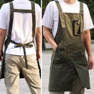 Unisex Adjustable Denim <b>Work</b> <b>Apron</b> Custom Embroidery Printing Spacious Pockets Coffee Shop Waiter Fashion for Customized Waist - Product Image 2