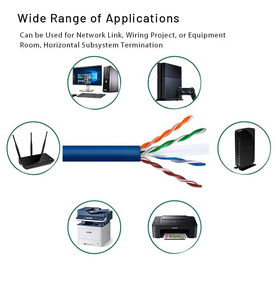 สายเคเบิลเครือข่าย DENIXI Cat6 <span class=keywords><strong>UTP</strong></span>/FTP แบบมีฉนวนป้องกัน สาย CCA แบบตัน 8 แกน ขนาด 23/24AWG ความยาว 100-500 เมตร สำหรับใช้งานภายในอาคาร รองรับความเร็วสูง 10G สำหรับบ้าน/สำนักงาน/อินเทอร์เน็ต - Product Image 5
