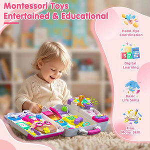 54 en 1 bébé occupé conseil Montessori apprentissage jouet té<span class=keywords><strong>l</strong></span>éphone avec anglais <span class=keywords><strong>espagnol</strong></span> Modes 10 chansons motricité voyage jouet <span class=keywords><strong>pour</strong></span> les tout-petits - Product Image 2