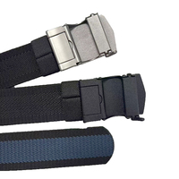 Ceinture tactique en toile et nylon pour homme, avec boucle métallique réglable, vente en gros