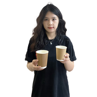 Custom Paper Coffee Cups Disposable, Double Wall Coffee Paper Cups With Lids, Disposable Cups Disposable Coffee Cups With Lids