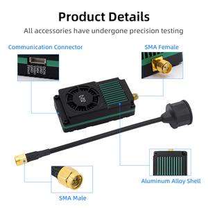 3.3GHz 4W 4000mW VTX เครื่องส่งสัญญาณวิดีโอระยะไกลกำลังสูง 64CH <span class=keywords><strong>IRC</strong></span> Tramp สำหรับโดรน FPV UAV ความเสถียรของสัญญาณ - Product Image 6