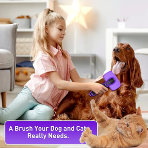 Spazzola Autopulente Retrattile NiBao per Animali Domestici, per Rimuovere il Pelo Sottocutaneo, Pettine per Toelettatura di Cani e Gatti - Product Image 5