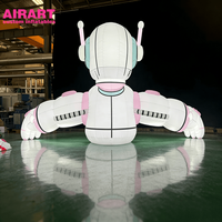 Robot LED gonflable de dessin animé pour la décoration de scène de festival de musique, ballon robot IA personnalisé pour la décoration d'activités en plein air