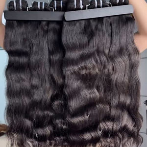 Commercio all'ingrosso radi indiani fasci di capelli venditori, vergine cuticola allineati fasci di capelli tessuto, doppio disegnato a buon mercato capelli umani estensione - Product Image 4