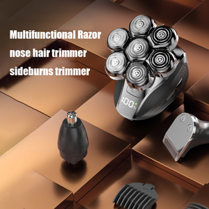 <b>Head</b> <b>Razors</b> for Bald Men Cordless Magnetic 7D Rotary Electric Shaver Rechargeable Face Beard Trimer LED Display Shaver - Product Image 4