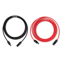 Câble connecteur solaire 10awg mâle à femelle fil de câble de panneau solaire rouge noir 3 \ 5 \ 10 \ 25 \ 50 pieds