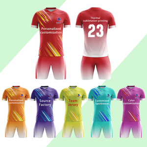 เสื้อฟุตบอลผ้าโพลีเอสเตอร์100% น้ำหนักเบาแห้งเร็วระบายอากาศได้ดีตัดอัตโนมัติชื่อทีมสั่งทำ - Product Image 2