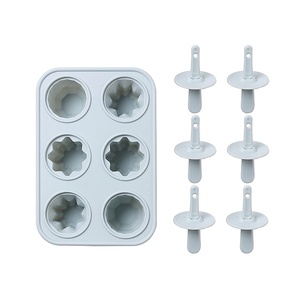 Stock Wholesale 6-Cavity Easy DIY Simple Reusable Silicone Popsicle Maker Ice Pop Tray Home Kitchen Freezer - Product Image 6