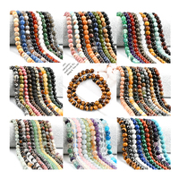 Perles en pierre naturelle de qualité supérieure, œil de tigre, perles lisses en vrac pour la fabrication de bijoux, bracelet et collier DIY