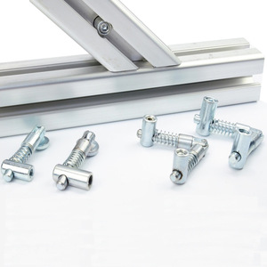 3040 Aluminum Profile Connectors Diagonal Riveted Type For 3040 Profiles Carbon Steel Silver Home Improvement Hardware - Product Image 1