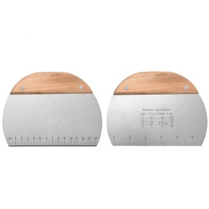 Utensile da cucina da cucina <span class=keywords><strong>farina</strong></span> in acciaio inossidabile coltello da pasticceria utensili da taglio e raschietto per dolci taglierina da banco con scala - Product Image 4