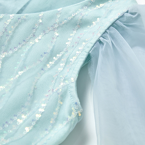 Vestido <span class=keywords><strong>de</strong></span> Fiesta <span class=keywords><strong>de</strong></span> Algodón para Niña, Estilo Princesa, con Lentejuelas, Mangas Abullonadas <span class=keywords><strong>de</strong></span> Gasa, Perlas, para Halloween, Televisión/Película - Product Image 5