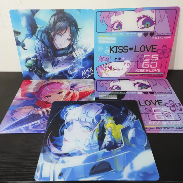 Glass Gaming Mouse Pad Custom Transparent Glass Keyboard Pad PC Anime Mouse Pad Play Mat for Office Home
