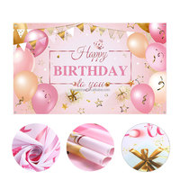 Toile de fond personnalisée pliable en polyester imperméable joyeux anniversaire pour photographie automobile agence de voyage anniversaire