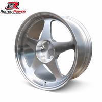 Jantes forgées en alliage 6061 personnalisées, style JDM, à 5 branches, finition argent poli profond, entraxes 5x112, 5x114.3, 5x120, 5x127, 5x4.5, de 16 à 22 pouces