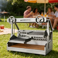 Parrilla argentine réglable en hauteur, équipement de barbecue pour jardin, directement de l'usine
