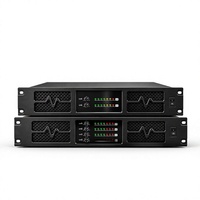 Amplificateur de puissance numérique professionnel exclusif transfrontalier, pure finale de puissance, deux à quatre canaux, haute puissance 1400W, en aluminium métallique