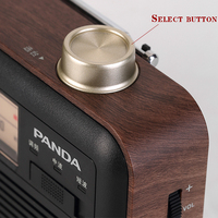 Fourniture directe d'usine populaire rétro Antique plastique Grain de bois classique Portable Am Fm récepteur Vintage Home Radio