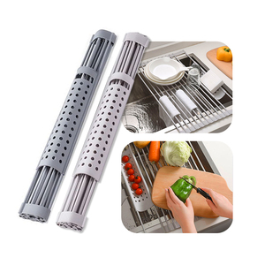 Newest Foldable Sink Rack Mat Stainless Steel Wire Roll Up Dish Drying Rack for Kitchen Sink Counter