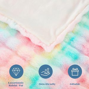 Mantas de Arcoíris Personalizadas al por Mayor de Zhengtai, Mantas de Burbujas Suaves y Esponjosas para Invierno - Product Image 4