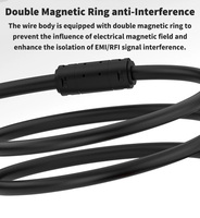 Câble VGA 3 + 9 VGA vers VGA mâle vers mâle plaqué or 15PIN avec ferrite pour moniteur d'ordinateur HDTV 1.5m-50M