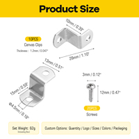 Clips d'offset en Z pour cadres photo, supports d'offset, quincaillerie de montage de cadres, vis, panneaux de toile pour œuvres d'art, panneaux de fond en bois, 28x10mm 1.2mm