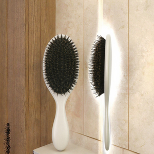 Youxin YQ-009 Private Label Hair Extensions <b>Brush</b> Rubber Paint Paddle Scalp Massager <b>Boar</b> <b>Bristles</b> Marbled Detangling Plastic - Product Image 2