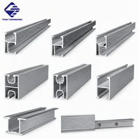 Rail solaire en aluminium pour système de montage sur toit, support de panneau solaire photovoltaïque