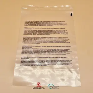 GRS 100% Recycled Warning Self Adhesive Bag