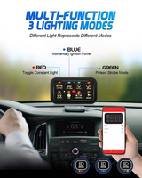 Panneau de commande auxiliaire LED RGB 8 voies, multifonction, télécommande par application, boîte de relais universelle 12V 24V pour voiture tout-terrain, camion