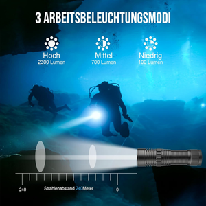 ट्रस्टफायर DF006 स्कूबा डाइविंग फ्लैशलाइट 2300 लुमेन अंडरवाटर 100M IP68 वॉटरप्रूफ 26650 डाइव टॉर्च - Product Image 2