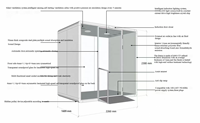 Cabine de travail de grande taille à installation rapide, espace de travail de bureau, confidentialité, insonorisation, cabine de réunion, cabine silencieuse personnalisée, couleur en option