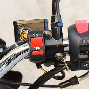 Interrupteur <span class=keywords><strong>clignotant</strong></span> universel pour guidon de <span class=keywords><strong>Moto</strong></span>, bouton marche/arrêt, vtt, vélo, DC12V/10A, fil noir à deux cœurs - Product Image 3