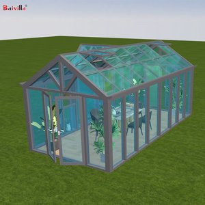 Verre isolant thermique en aluminium pour salles de soleil, toit réglable, à bas prix, nouveau design - Product Image 4