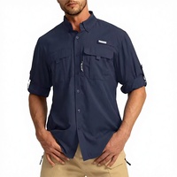Chemise de camping personnalisée en gros UPF 50+, grande taille, protection solaire extérieure, antibactérienne, imperméable, coupe-vent, séchage rapide, manches longues
