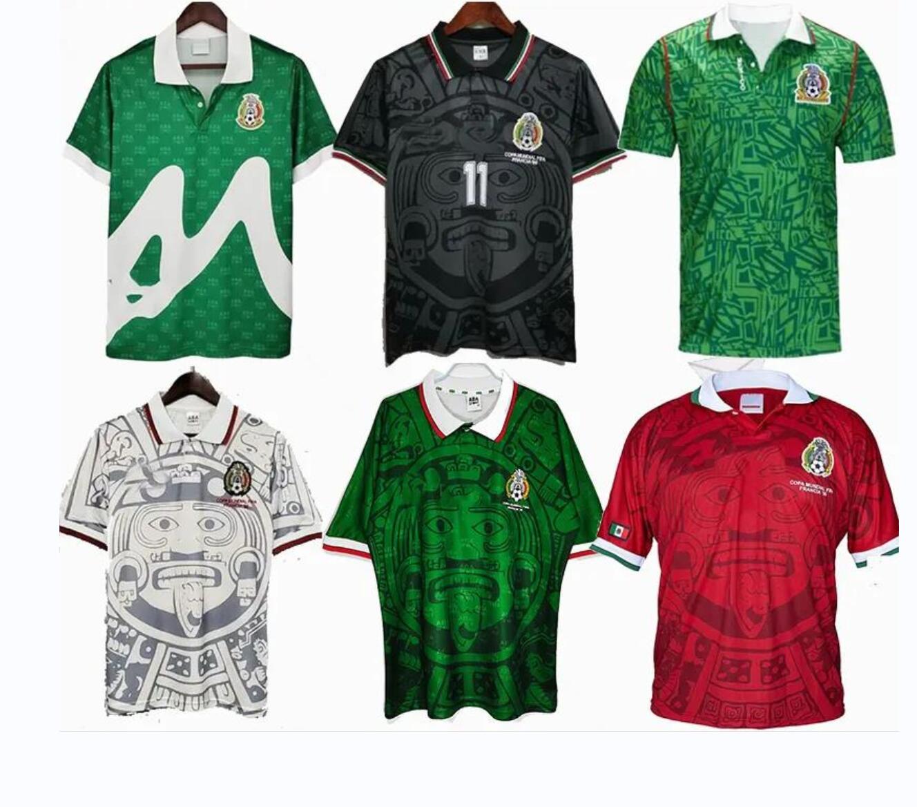 1998 2010 2011 2013 2014 Maillots de football rétro mexicains VELA C.BLANCO R.MARQUEZ Chicharito J.HERNANDEZ A.GUARDADO G.DOS SANTOS