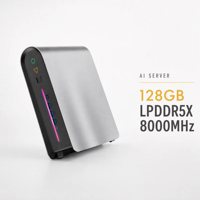 Mini PC de jeu avec éclairage RGB, Ryzen AI Max+ 395 126TOPS, 128 Go de RAM, SSD 24 To, affichage 8K Quad, vente en gros, mini ordinateur personnalisé