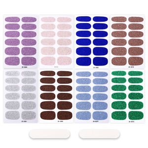 Оптовая продажа, низкая цена, 12 поездок, легко наносится оптом, 2D пластиковая блестящая наклейка для ногтей - Product Image 2