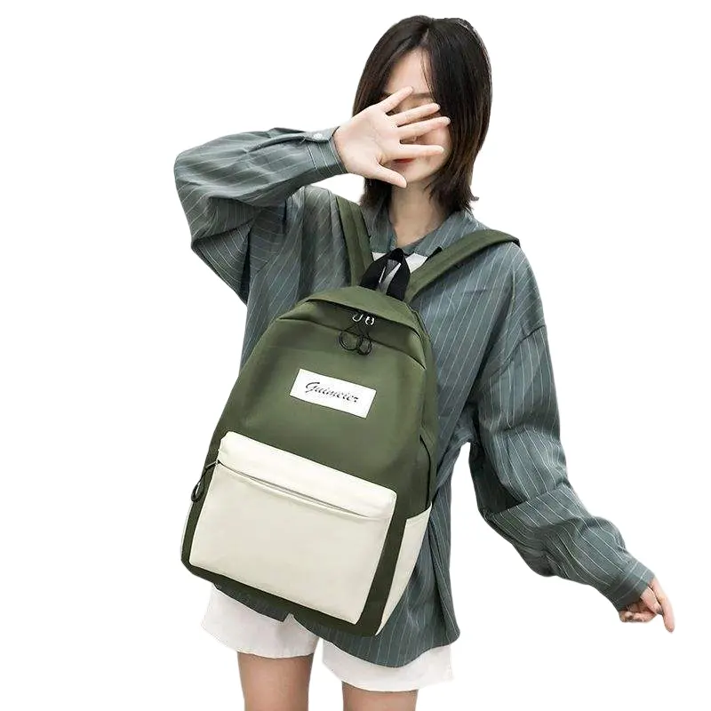 Stock Promotions high school girls backpack cheap school bag Cute canvas Backpack for teenage girls
