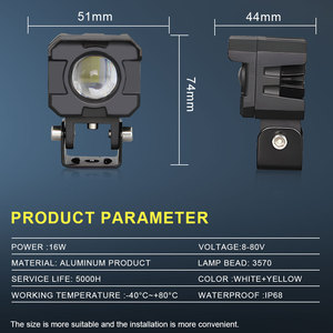 LELANPU Faro da Lavoro a LED Cromato da 10 Pollici con Proiettore Laser per Camion, Fuoristrada 4x4, Moto, Auto, Jeep - Product Image 4