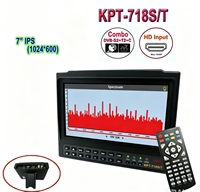 Medidor Digital de 7 Pulgadas con Soporte para Espectro KPT-718S/T Combo DVBS/S2/T/T2/C Satélite